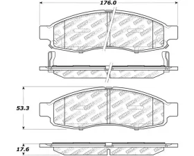 StopTech Brake Pads - Front, Premium, Red, for Ford Mustang 2015-2022 305.1183