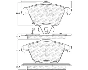 StopTech Brake Pads - Front, Ceramic, Red, for Honda Civic 2006-2011 305.1186