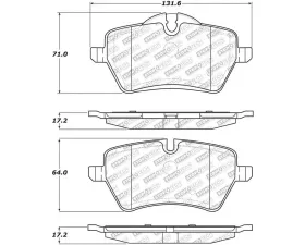 StopTech Brake Pads - Front, Ceramic, Red - Ford Mustang 2015-2021 - 305.1204