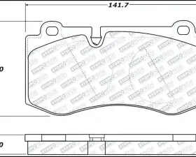 StopTech Performance Brake Pads for Honda Civic 2006-2011, Red, 305.1223