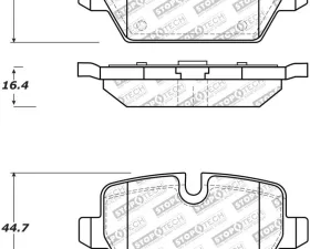 StopTech Performance Brake Pads for Ford Mustang 2015-2023, Red, 305.1226