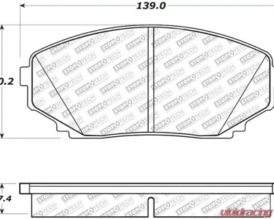 StopTech Brake Rotor, Front, Red, for Ford Mustang 2015-2023, 305.1258 - 305.12580
