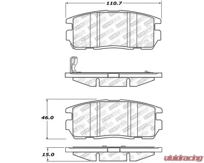 StopTech Brake Pads for Ford Mustang 2005-2014, Ceramic, Front, 305.1275 - 305.12750