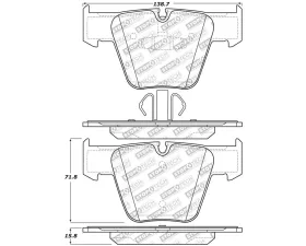 StopTech Brake Pads for Honda Civic 2006-2011, Front, Red, 305.1289
