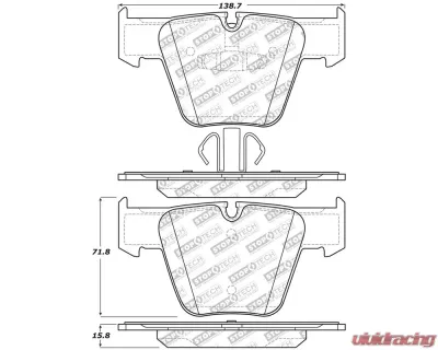 StopTech Brake Pads for Honda Civic 2006-2011, Front, Red, 305.1289 - 305.12890