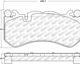 StopTech Brake Pads - Front, Ceramic, Red - Ford Mustang 2005-2014 - 305.1291