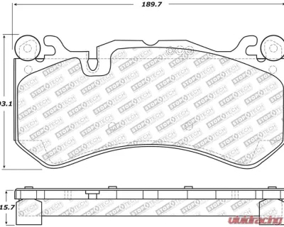 StopTech Brake Pads - Front, Ceramic, Red - Ford Mustang 2005-2014 - 305.1291 - 305.12910
