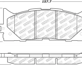 StopTech Performance Brake Pads for Ford Mustang 2015-2023, Red, 305.1293