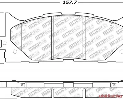 StopTech Performance Brake Pads for Ford Mustang 2015-2023, Red, 305.1293 - 305.12930