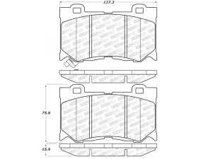 StopTech Brake Pads for Ford Mustang 2015-2023, Ceramic, Front, 305.1346
