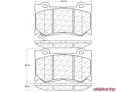 StopTech Brake Pads for Ford Mustang 2015-2023, Ceramic, Front, 305.1346 - 305.13460