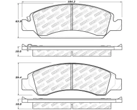 StopTech Performance Brake Pads - Front, Red, BMW 3 Series 2007-2013, 305.1363