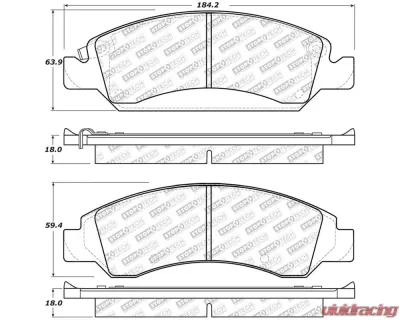 StopTech Performance Brake Pads - Front, Red, BMW 3 Series 2007-2013, 305.1363 - 305.13630