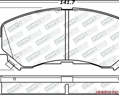 StopTech Brake Pads - Front, Ceramic, Red for Honda Civic 2006-2011 305.1374 - 305.13740