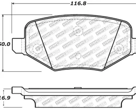 StopTech Brake Pads - Front, Ceramic, Red for Honda Civic 2006-2011 305.1377