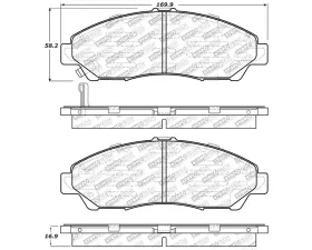 StopTech Performance Brake Pads for Honda Civic 2006-2011, Red, 305.1378