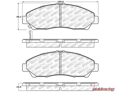 StopTech Performance Brake Pads for Honda Civic 2006-2011, Red, 305.1378 - 305.13780