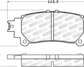 StopTech Performance Brake Pad Set for Ford Mustang 2015-2022, 305.1391