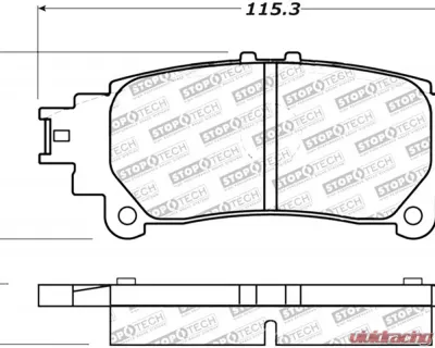 StopTech Performance Brake Pad Set for Ford Mustang 2015-2022, 305.1391 - 305.13910