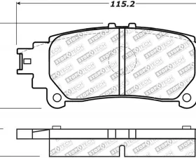 StopTech Street Select Brake Pads Rear for Lexus, Red, 305.13911