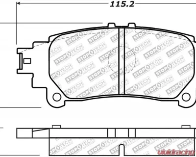 StopTech Street Select Brake Pads Rear for Lexus, Red, 305.13911 - 305.13911