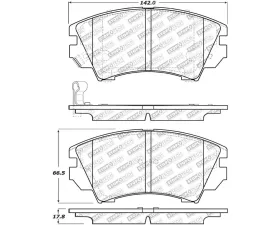 StopTech Performance Brake Pads - Front, Red, for Ford Mustang 2015-2023, 305.1404