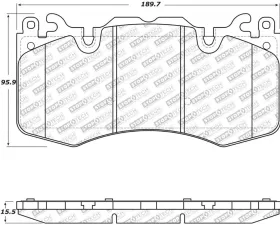 StopTech Brake Pads for Ford Mustang 2015-2023, Ceramic, Front, 305.1412
