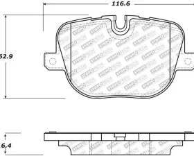 StopTech Brake Pads - Front, Red, for Ford Mustang 2015-2020, 305.1427