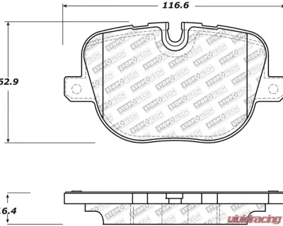 StopTech Brake Pads - Front, Red, for Ford Mustang 2015-2020, 305.1427 - 305.14270