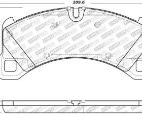 StopTech Brake Pads - Front, Red, for Ford Mustang 2015-2020, 305.1452