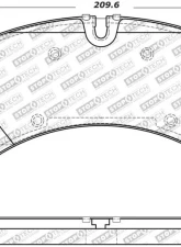 StopTech Brake Pads - Front, Red, for Ford Mustang 2015-2020, 305.1452                                     - 305.14520 - Image 2