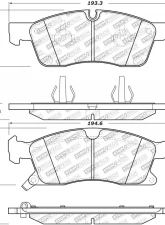 StopTech Brake Pads - Front, Ceramic, Red, Ford Mustang 2015-2023, 305.1455                                     - 305.14550 - Image 5