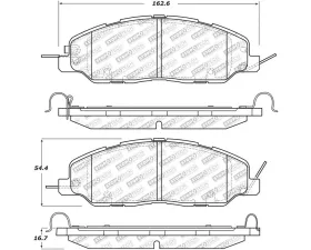 StopTech Performance Brake Pads - Front, Red, Ford Mustang 2015-2023, 305.1463