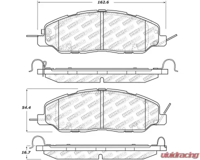 StopTech Performance Brake Pads - Front, Red, Ford Mustang 2015-2023, 305.1463 - 305.14630