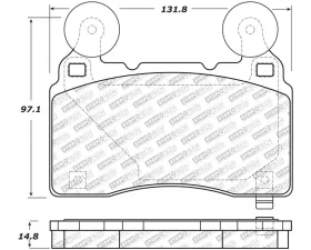 StopTech Brake Pads - Performance for Ford Mustang 2015-2023, Red, 305.1474