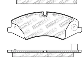 StopTech Brake Pads - Performance, Front, Red, Ford Mustang 2015-2023, 305.1479