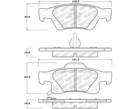 StopTech Brake Rotor, Front, Red, for Honda Civic 2006-2011, 305.1498