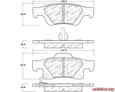 StopTech Brake Rotor, Front, Red, for Honda Civic 2006-2011, 305.1498 - 305.14980