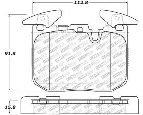 StopTech Brake Pads - Front, Performance, Red, Ford Mustang 2015-2023, 305.1609