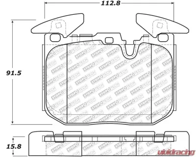 StopTech Brake Pads - Front, Performance, Red, Ford Mustang 2015-2023, 305.1609 - 305.16090