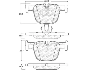 StopTech Brake Pads - Front, Ceramic, Red, for Ford Mustang 2015-2023 - 305.161