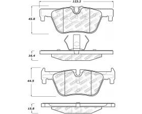 StopTech Brake Pads - Front, Ceramic, Red, Honda Civic 2006-2011, 305.1613