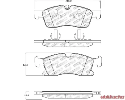 StopTech Brake Rotor Set - Front, Black, for Ford Mustang 2015-2023, 305.1629 - 305.16290
