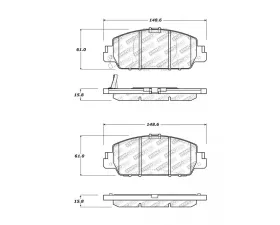 StopTech Brake Pads - Performance for Honda Civic 2006-2011, Red, 305.1653