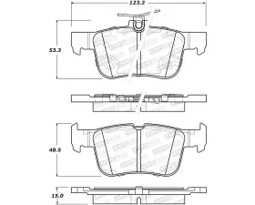StopTech Brake Pad Set, Front, Red, for Honda Civic 2006-2011, 305.1665