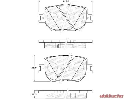 StopTech Brake Rotors - Front, Silver, 2005-2010 Ford Mustang, 305.1733 - 305.17330
