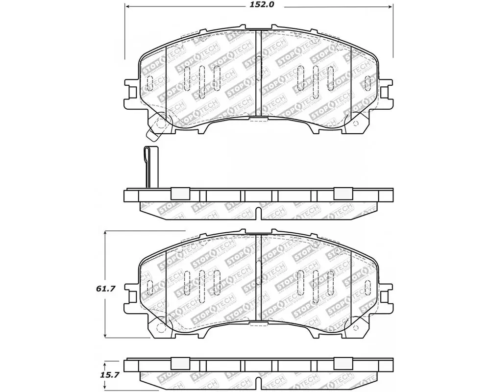 StopTech Brake Rotor - Front, Premium, Silver, Ford Mustang 2015-2020, 305.1736 - 305.17360