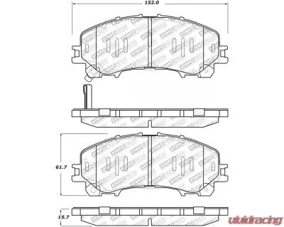 StopTech Brake Rotor - Front, Premium, Silver, Ford Mustang 2015-2020, 305.1736 - 305.17360