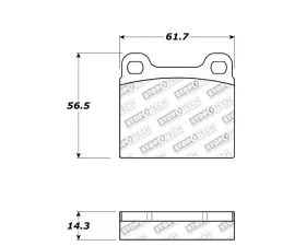 StopTech Brake Pad Set - Front - Ford Mustang 2015-2021, Ceramic 308.0031