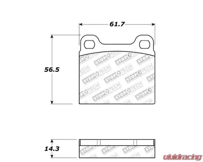 StopTech Brake Pad Set - Front - Ford Mustang 2015-2021, Ceramic 308.0031 - 308.00310